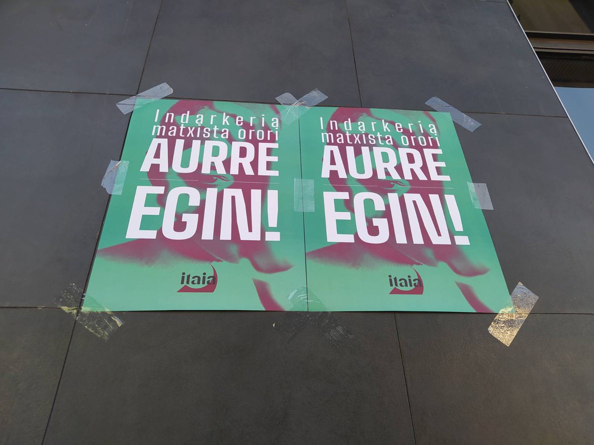 Itaia_urolaerdi's tweet photo. ❗❗❗❗
Bart gauean Azpeitian hainbat emakume ziztada bidez erasotu zituztela jakin dugu. Itaiatik gertakari hauek salatu eta gure babes osoa adierazi nahi diegu erasotuak izan diren emakumeei. https://t.co/oGVyaSzhkc