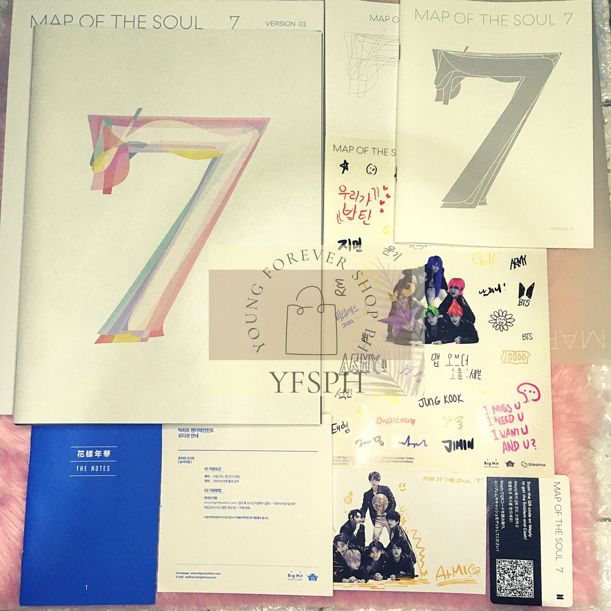 YFShopPH's tweet photo. BTS Map of the Soul 7 Album

VERSION : 1-4
📌INCLUSIONS: CD, tabloid ,lyric book, sticker, notes, postcard and coloring paper
💸 385 each + SF

📌MOP: GCASH

📍MOD: J&amp;T, LBC &amp; GGX
#BTS #unsealed #Album https://t.co/4r8YAOVLNv