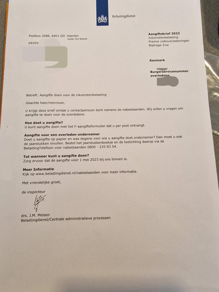 drdunno's tweet photo. Communicatie is nog wel een dingetje bij @Belastingdienst. Condoleance mbt #overledene kan er nog niet eens van af, straight to the point: we hebben geld nodig van de overledene&amp;als je pech hebt dat die ondernemer was 'moet' jij ook nog jaarstukken inleveren.

#bottehorken #rouw https://t.co/ORbcTrEG79