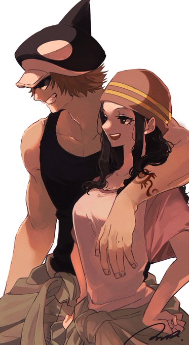 6日目 shachi / Ikkaku何だかんだ仲良い二人^^悪巧みもしちゃうよね、弟妹って感じ#ONEPIECE #10日チャレンジ 