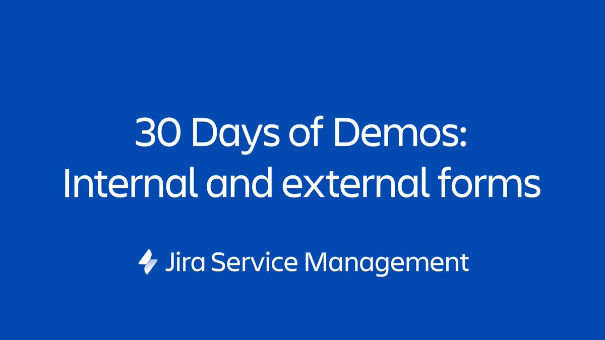 Did you know forms can be innies or outies? See how to make your forms internal or external in Jira Service Management Cloud. This is Day 24 of the 30 Days of Demos video series. youtu.be/pqUxc-J20eE #forms30