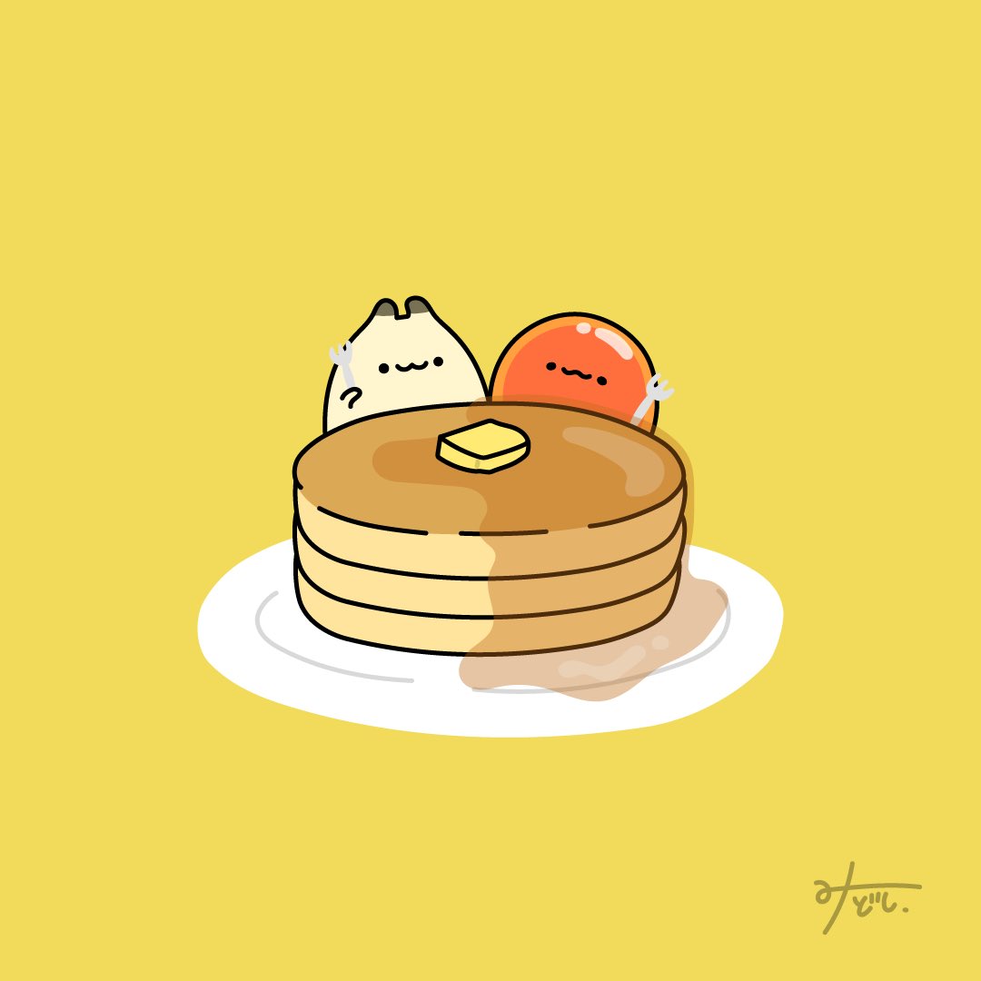 みどしー イラスト デニーズで食べたパンケーキを食べる あさぎさんといくらくん デニーズパンケーキは美味しすぎるんや イラスト Illustration イラスト好きな人と繋がりたい T Co Q9wymdbgvc Twitter