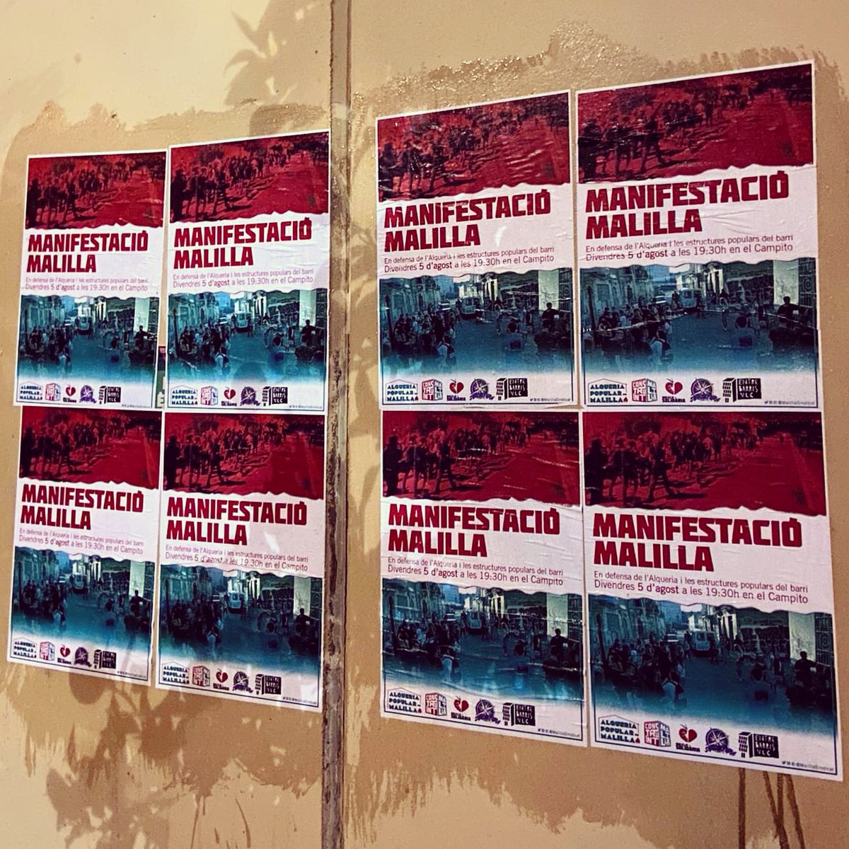 MalillaSindicat's tweet photo. Aquest divendres 5 d'agost, ens veiem al Campito (parc del C/Bernat Descoll 46) per a la manifestació en defensa de l'Alqueria Popular de Malilla 🔥 i les estructures populars del sindicat. https://t.co/YiwSRmVYGn