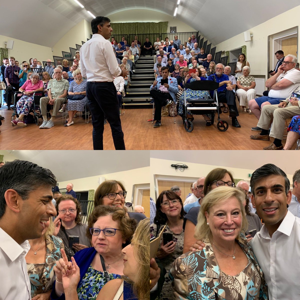 Jeremy_Hunt's tweet photo. Thank you @RishiSunak for a brilliant visit to Godalming yesterday where there was a tremendous response to your positive messages about the great potential of our country - as well as appreciation for your support for our high street market! #Ready4Rishi https://t.co/wfhoRHhETq