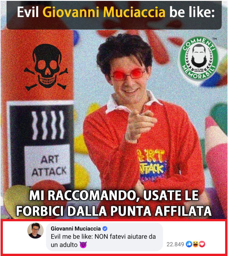 CM_Memorabili's tweet photo. Evergreen indimenticabili. #commentimemorabili #evilbelike #artattack #giovannimuciaccia https://t.co/lvJeDJUndl
