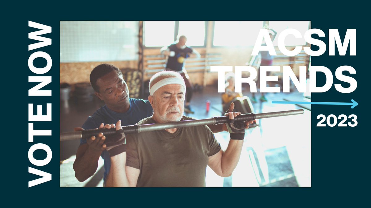 🚨 Last Call to Vote: 2023 Top Fitness Trends!

For the 17th year we tracking fitness trends in the commercial, community, clinical and corporate environments for 2023. Fitness pros: we NEED your opinion!

Vote today: fal.cn/3qF2E
#ACSMTrends #ACSMCertified