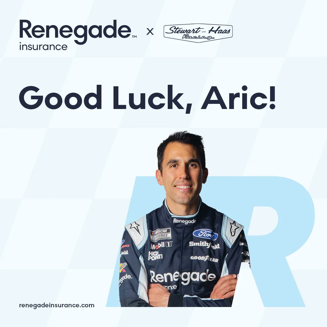 RenegadeIns's tweet photo. Wishing Aric Almirola good luck for today's race!
We're rooting for you 🙌

#renegadeinsurance #fueledwithrenegade #indianapolismotorspeedway #speed #raceday https://t.co/uvgwpkjVFL
