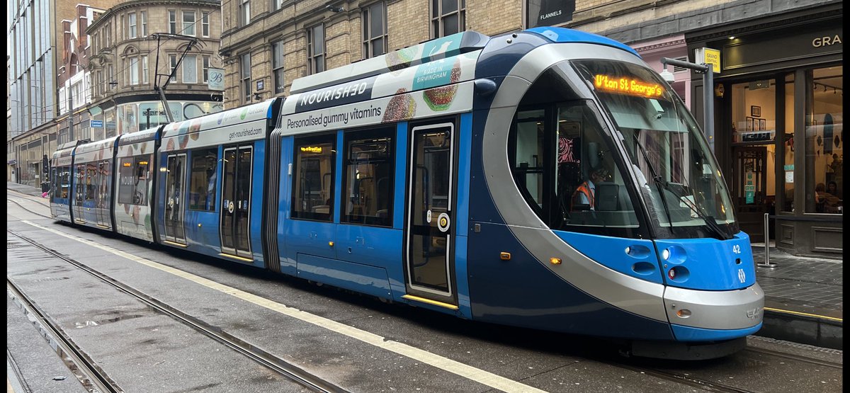 NewMini's tweet image. ⁦@WMmetro⁩ - Two new trams with advertising on.