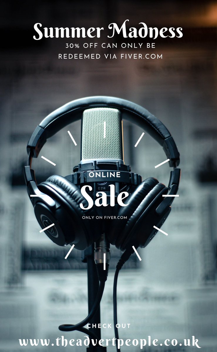 Temperatures may be rising so our prices are dropping!! 30% off for one month only!!
Get a 1min advert or a pack of 10 jingles for just £35!! Offer only redeemable via fiver....
#adverts #jingles #advertising #marketing #voiceactor #voiceover