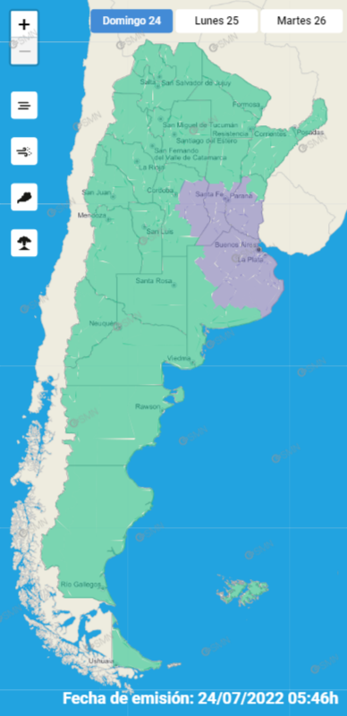SMN_Cordoba's tweet photo. ⚠️Advertencias
Fecha de emisión: 24/07/2022 05:46h
🌫️Niebla
Domingo 24/07 https://t.co/Pjy3SMzqs8