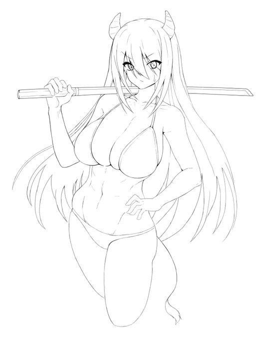 だいぶ自分が目指したい頭身が描けるようになってきた。✨ 