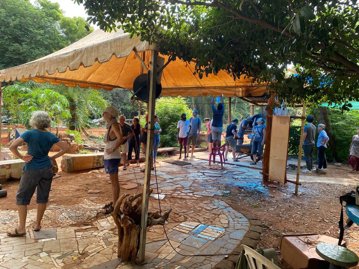 save_auroville's tweet photo. July 23. At the behest of a self-appointed TDC &amp; in clear contempt of court, JCBs came back to tear further through the Youth Center despite having made way for the Crown last December. The salvaging of Auroville’s spirit WILL continue. #integraldevelopment #citytheearthneeds https://t.co/16HJnrQQQR