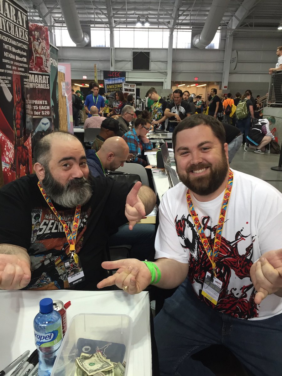 Unable to attend #SDCC2022 but wanted to show a throwback to 2015 #nycc where I got to meet @DanSlott , still on the list of kindest comic creators I have ever met and lanyard twin. Congratulations on the inkpot award.