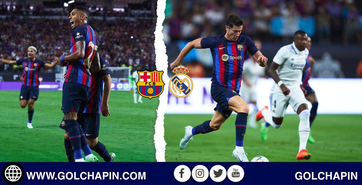 ¡¡EL CLÁSICO DE LAS VEGAS ES BLAUGRANA!! 🔴🟣🔵🔥

Con un golazo de Raphina el Barcelona le ganó 1x0 al Real Madrid, en partido amistoso disputado en las vegas.
.
.
#golchapin #ElClasico
