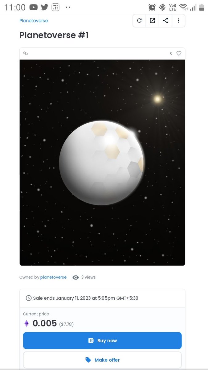 planetoverse's tweet photo. One of the Planet NFT which have some textured and some rare materials accours.
|
#nft #nftart #planetoverse #planetnft #opensea #web3community https://t.co/RbO1vaZ1oB