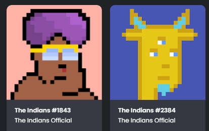 yawarabuilds's tweet photo. @TheIndians_NFT ser, minted for free got a rare and also an airdrop for free!
what a chad! @TheIndians_NFT https://t.co/ZG0rcUhPIQ