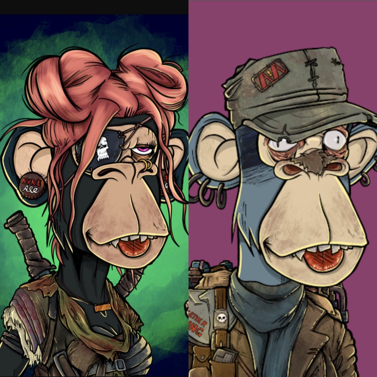 keyo_ann's tweet photo. @BigTeezy11 @apocalypticapes @Fityeth @CryptoBooty69 @JillianValentin @kboiciuc @DJWienerNFT @creationnft_eth @Dr_Zinu @unKn0wnwallet @goody_ear @BoardApeYC @AAPEQueens Hmmm it's so hard I think #PinkPosty and #Pinkerella or #Mim and #Creamy.... They all bad ass. https://t.co/VpTsH85NVA