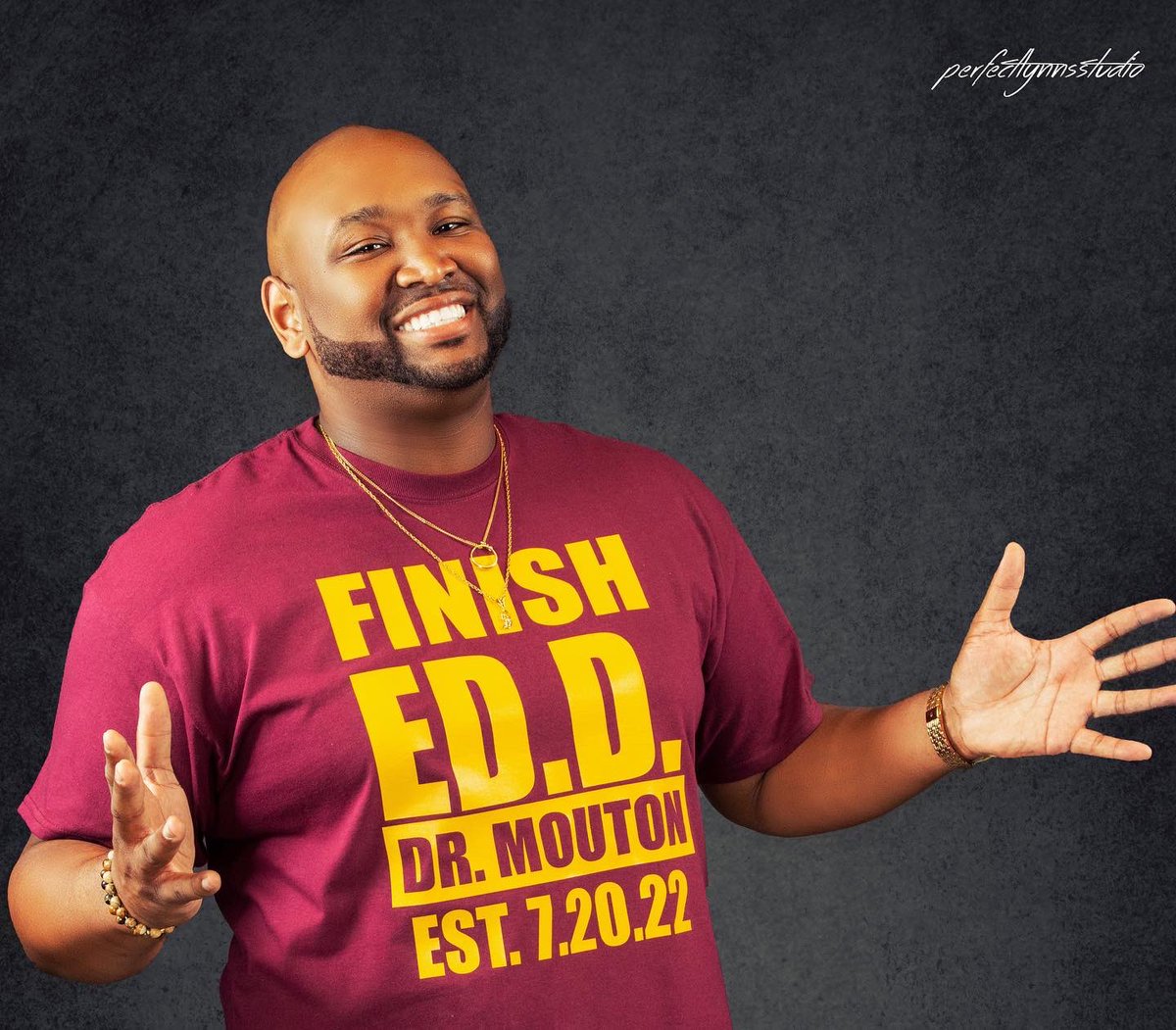 PrincipalMouton's tweet photo. It is done ✅🎉 Dr. Cleveland Mouton, III 😁 https://t.co/ccHF2kLWGG