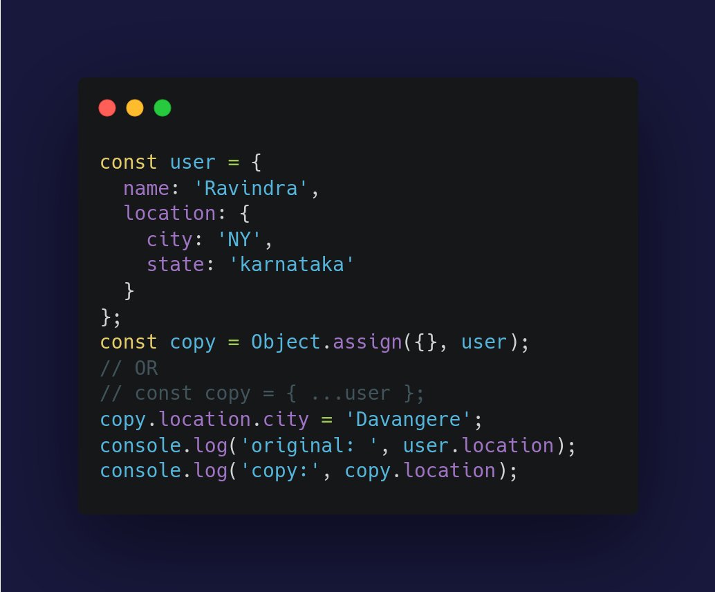 ravindrapv5's tweet photo. Predict the output of the below code👀🤔
@AltCampus #javascript #100daysofcodechallenge 
#webdevelopment https://t.co/P9jWJ6oWNN