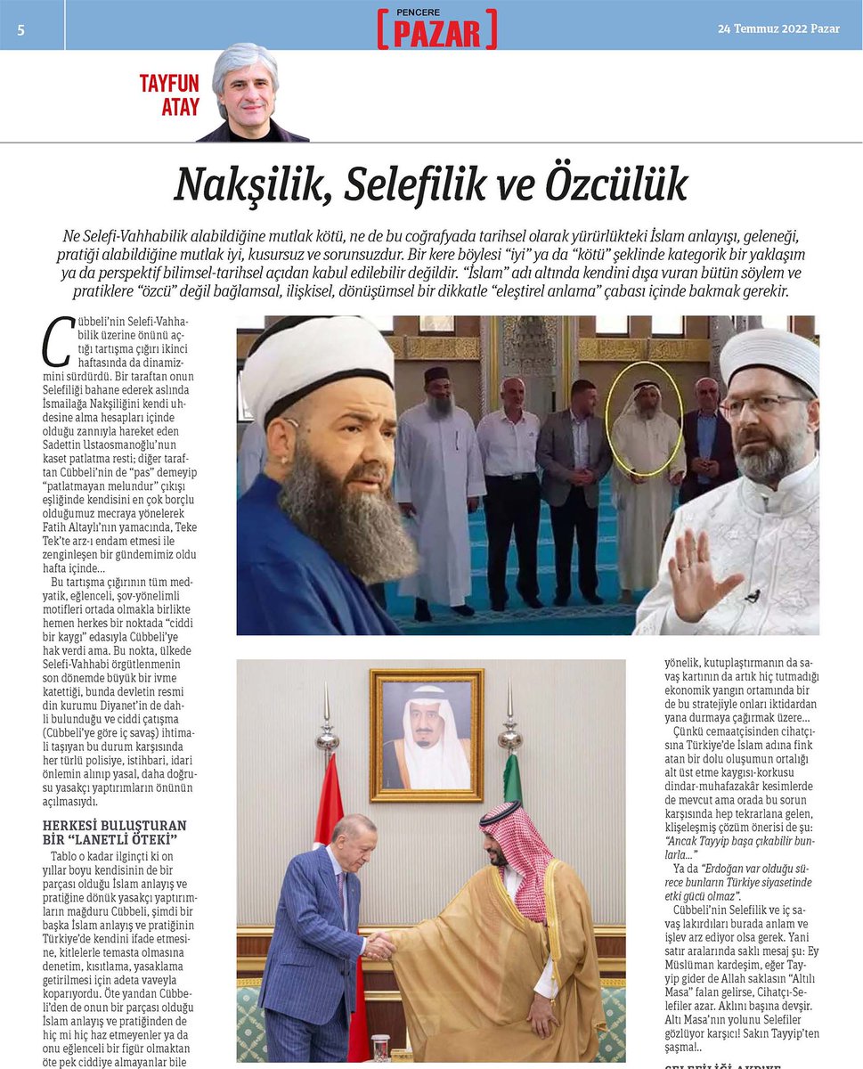 Gazete Pencere (@gazetepencere) on Twitter photo 🖋️ Nakşilik, Selefilik ve Özcülük
Tayfun Atay, Gazete Pencere Pazar için yazdı. gazetepencere.com/naksilik-selef…
<a href="/ataytayfun/">Tayfun Atay</a> #PencerePazar 🖋️ Nakşilik, Selefilik ve Özcülük
Tayfun Atay, Gazete Pencere Pazar için yazdı. gazetepencere.com/naksilik-selef…
<a href="/ataytayfun/">Tayfun Atay</a> #PencerePazar