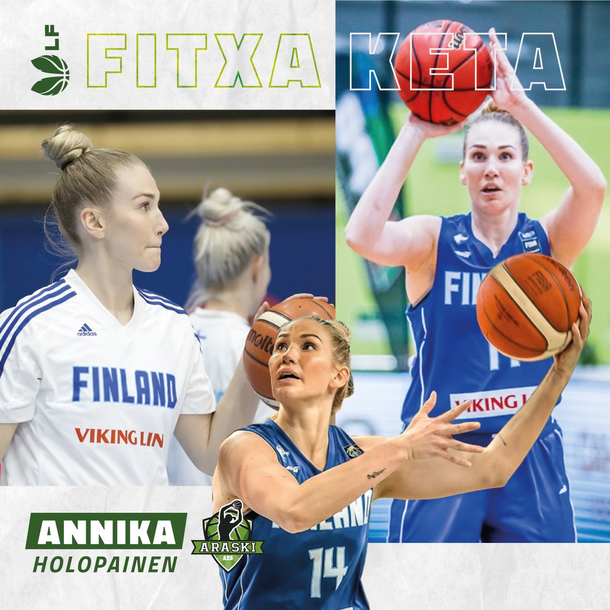 🚨 Mercado #LFEndesa: Annika Holopainen (<a href="/annikalexandraa/">Annika Holopainen</a>
) refuerza la pintura del Kutxabank <a href="/Araski/">Araski AES</a>

▶ La interior finlandesa es la séptima jugadora del nuevo proyecto vitoriano

📝 Más información ⬇
feb.es/2022/7/24/balo…