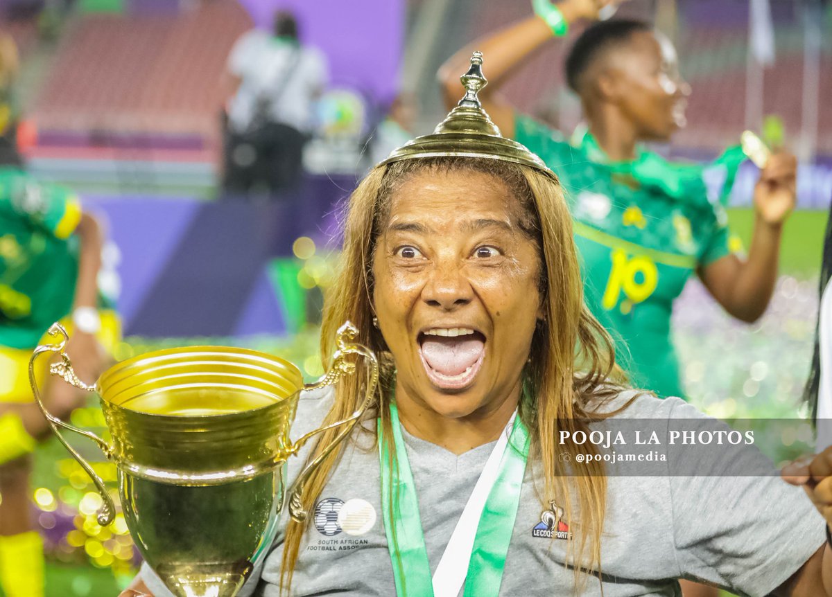 PoojaMedia's tweet photo. It was so evident where the joy was coming from for South Africa coach, Desiree Ellis.
Lost a final as a player, and 2 as a manager before this one.
Her expression tells the story. #OptimaEnergy #PoojaInMorocco https://t.co/rlF2dbnYrA