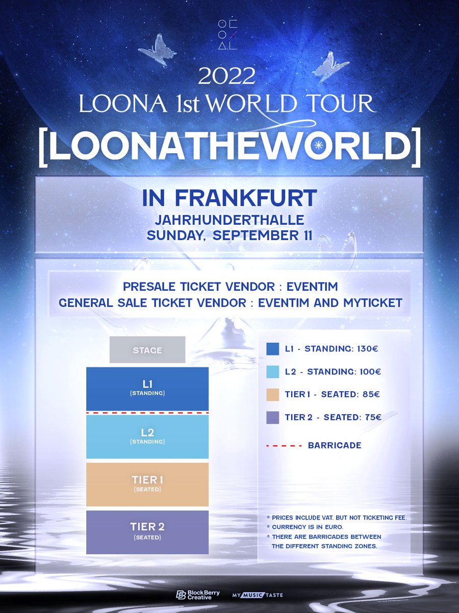_mymusictaste's tweet photo. ⏳24 HOUR COUNTDOWN⏳

TasteMaker PRESALE of:
2022 LOONA 1st World Tour : [LOONATHEWORLD] in EUROPE

PRESALE INFOℹ️https://t.co/N2IoyIhQP5

**Only TasteMakers who made for applicable cities are eligible for the TasteMaker promo code for this tour.

#LOONAinEurope #LOONATHEWORLD https://t.co/SxA5XzKH9p