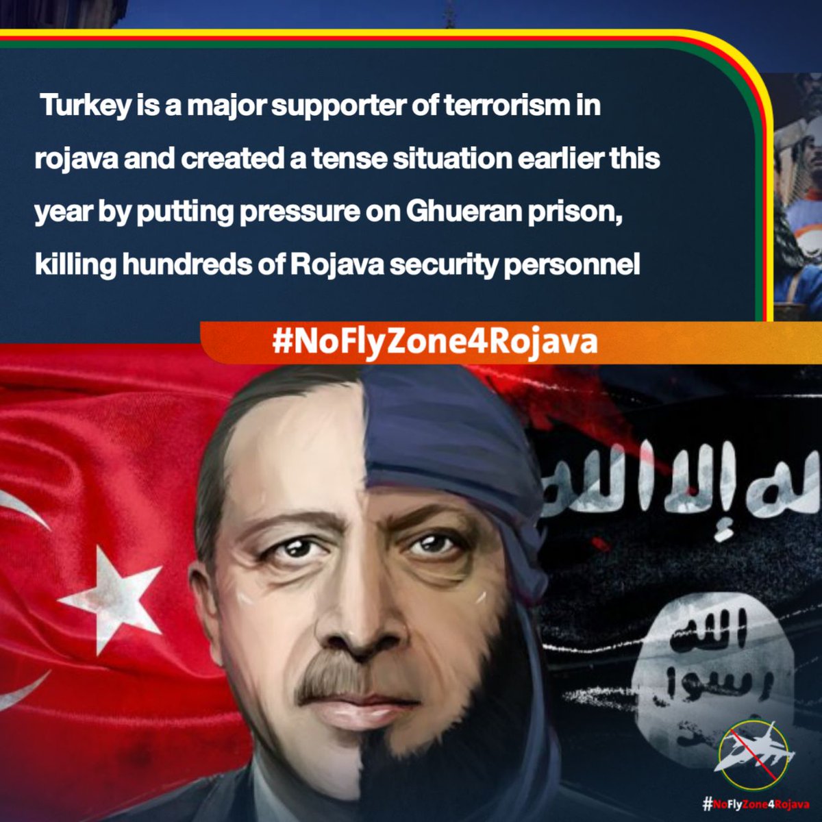 Yelaaa463513871's tweet photo. Em bang li hemû gelên cîhanê dikin ku li dijî hovîtiya dewleta Tirk li cem Şoreşa Rojava bisekinin û nirxên mirovahiyê biparêzin.                                                    
#NoFlyZone4Rojava https://t.co/o036FN906y