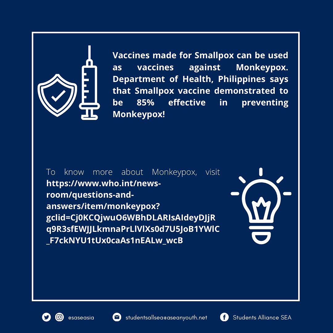 saseasia's tweet photo. “I have decided that the global monkeypox outbreak represents a public health emergency of international concern” - World Health Organization chief Tedros Adhanom Ghebreyesu
Visit @WHO to know more!
Keep safe and always be ready!
#sasea #monkeypox #WHO https://t.co/oX7VpsQRjM