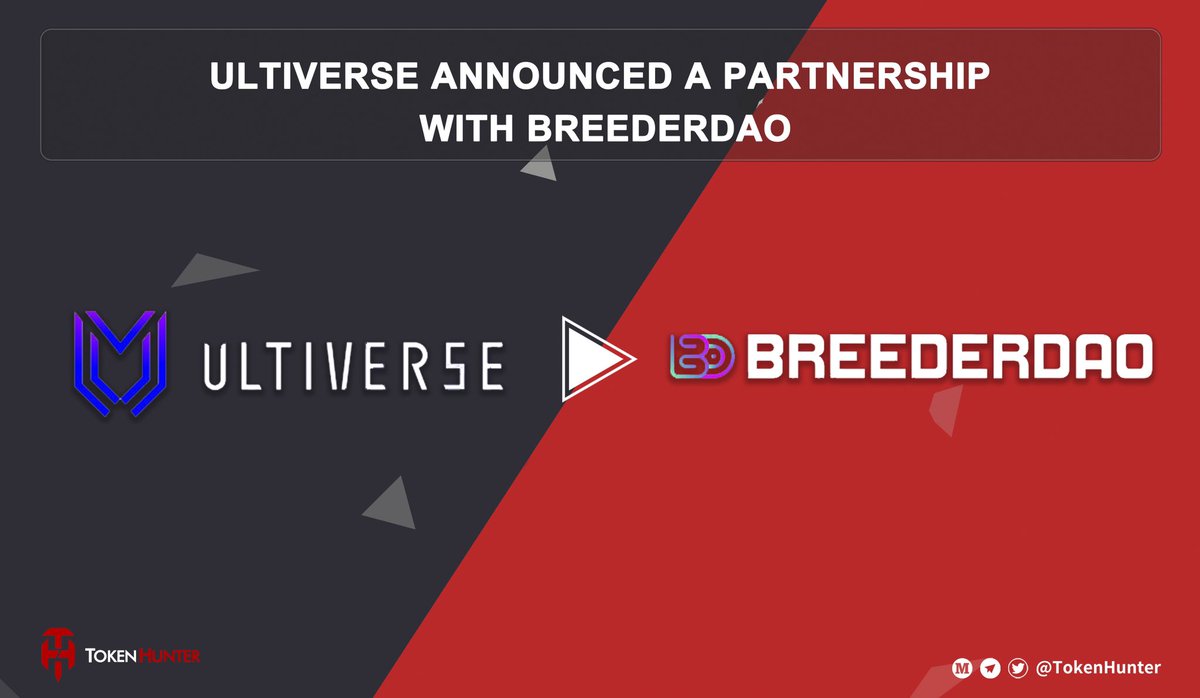 _TokenHunter's tweet photo. 🤝@UltiverseDAO has announced a partnership with @BreederDAO 

#BreederDAO has joined Ultiverse’s Builders Round, and plan to be early stage participants.🎉 #Ultiverse Genesis Round #Mint will be launched on 25th July. 🚨

👉🏻Read More: https://t.co/hjZr5EJUOu https://t.co/TAlH1V2R9H