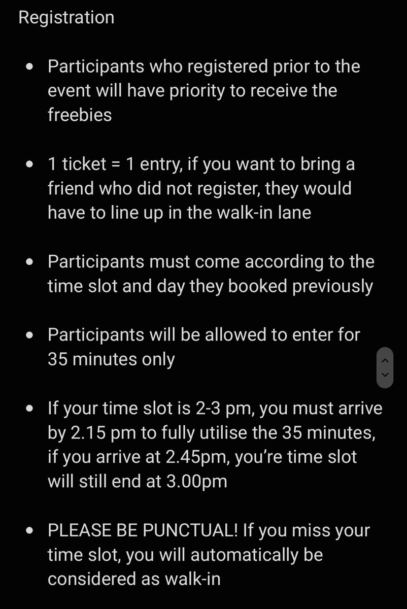 7HEARTS_MY's tweet photo. For context, there will be separate lines for walk-in and registered participants https://t.co/jbMhmiK50K