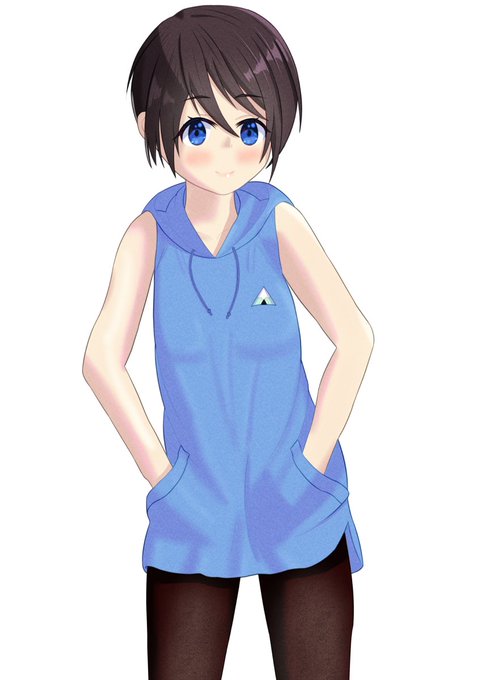 ノースリーブパーカーのtwitterイラスト検索結果