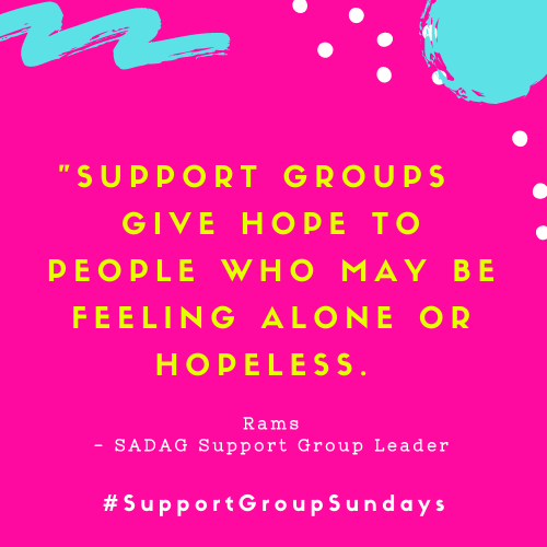 TheSADAG's tweet photo. Support Groups are a safe space where people can lean on each other  and connect on so many different levels. This can make group members feel more hopeful and positive about life going forward. #SupportGroupSundays #PowerofSupportGroups #EndTheStigma https://t.co/0ChwafxuwH