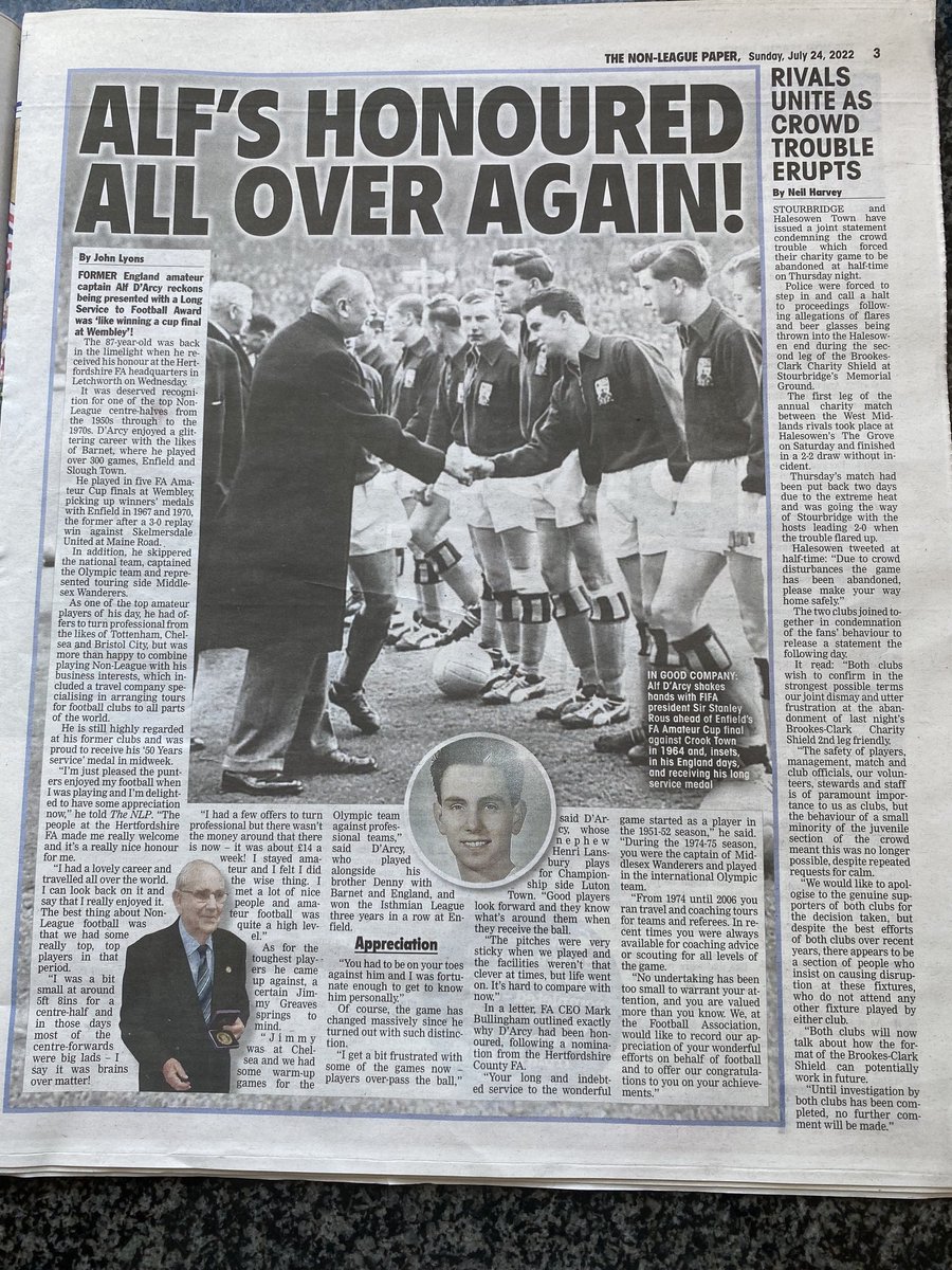 ⁦<a href="/NonLeaguePaper/">The Non-League Paper</a>⁩ ⁦<a href="/BarnetFC/">Barnet FC 🐝</a>⁩ Lovely article about a lovely man but the main picture is of him playing for Barnet. 🐝