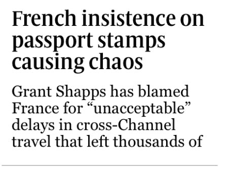 jonsopel's tweet photo. Hang on - so we’ve taken back control of our borders cos we no longer want to be part of the EU, but Grant Shapps still expects the French to let us come and go as we please across their border. Have I got that right? As they say somewhere, quel culot ce mec https://t.co/yPQoxdXAV0