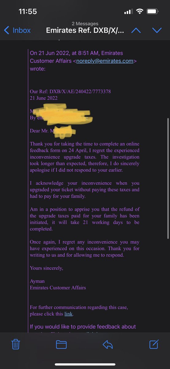 makkaroo12's tweet photo. @emirates @EmiratesSupport one should refer to the below screenshot. despite the confirmation on email &amp; despite several follow up attempts they have neither refunded me nor bothered to respond to several followup attempts.Very unprofessional &amp; unreliable airline/customer service https://t.co/eqrgIg93P6