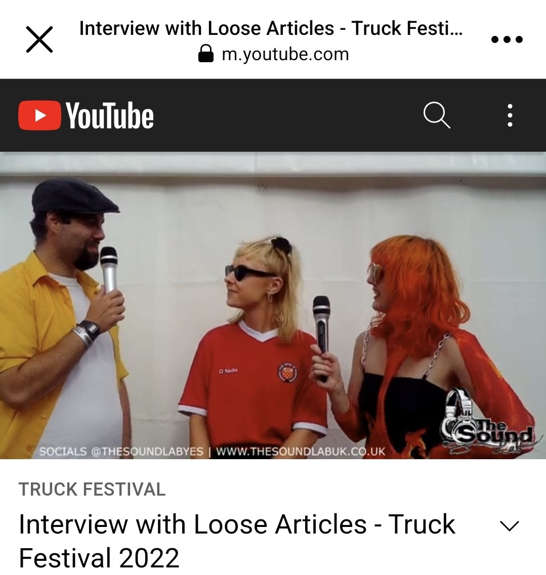 TheSoundLabYES's tweet photo. We had a chat with @_LooseArticles at @TruckFestival to talk about new music, writing, and plans for the future!
Hear what they had to say at https://t.co/w9MF7a0q22
#Interview #LooseArticles #NewMusic #TruckFest #TruckFestival https://t.co/Civ8Uyj4k2