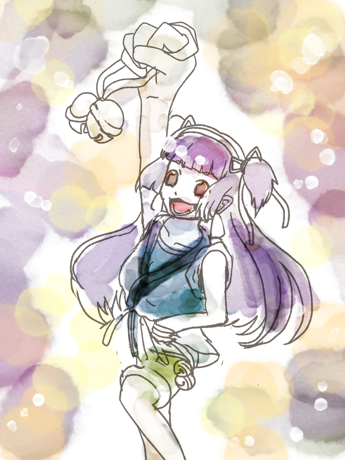 きつねのてぶくろ図書館 22年tgfは2作品で参加中 お題 7月の祭り ゲーム制作者版お絵描き60分1本勝負 松阪市にも祇園祭はあります ３社神輿という神輿のぶつかり合いや 鈴踊りという盆踊りが名物です 神輿の掛け声は チョーサヤ