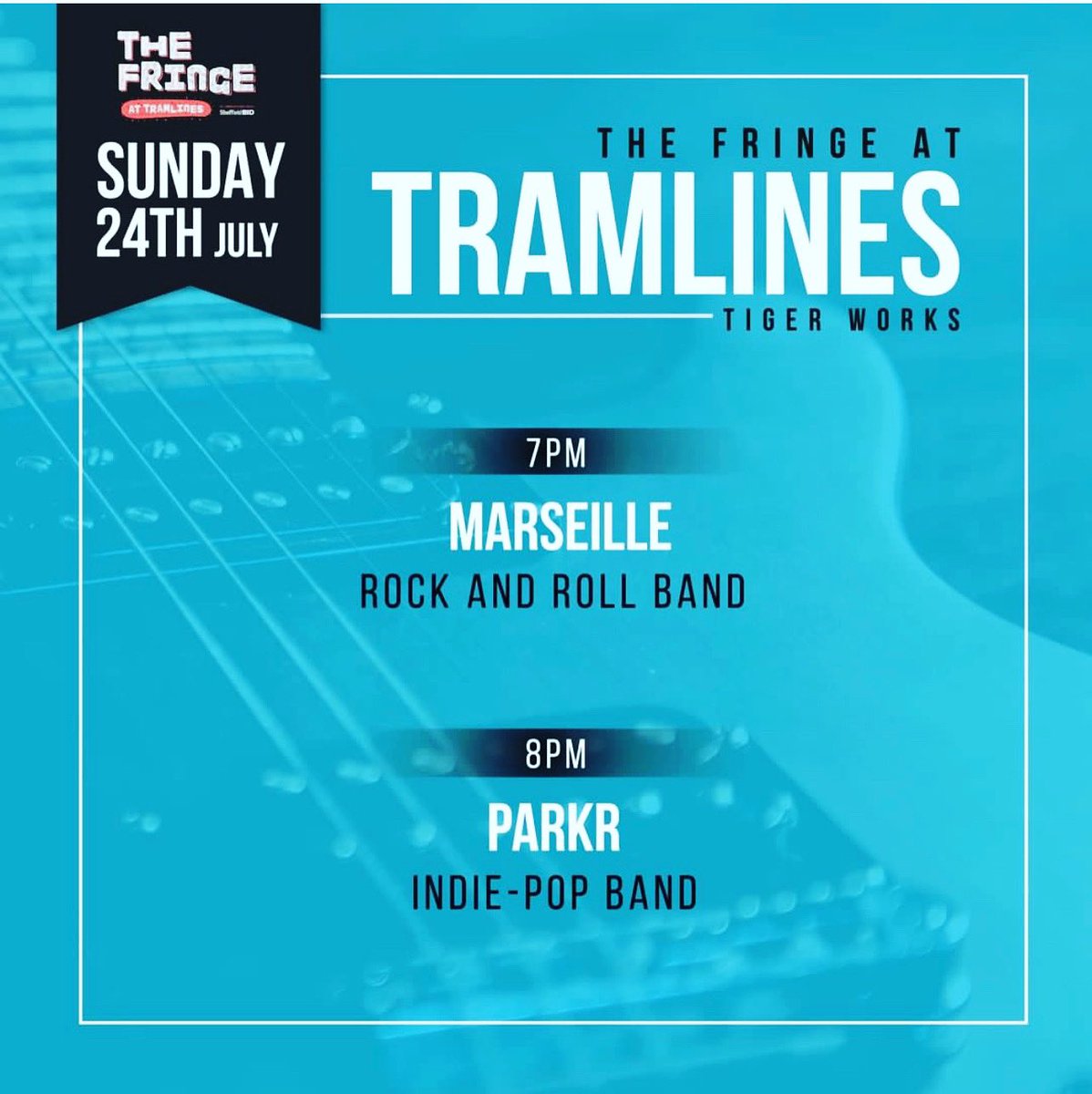 Today we are at Tigerworks for #tramlinesfringe Stage time 7pm. Come down and party! <a href="/TramlinesF/">Tramlines Weekend Fringe Festival</a> #tramlines #sheffield