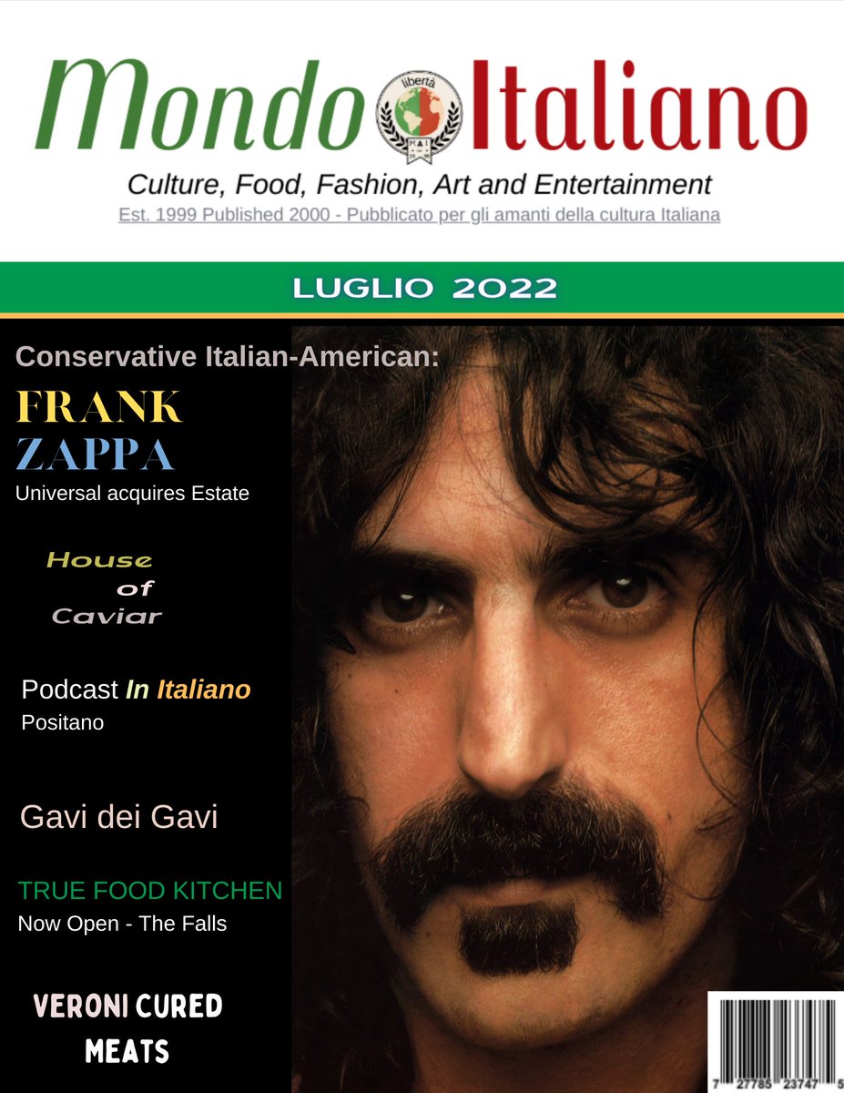 MondoItalianoFL's tweet photo. Luglio 2022 - July 2022 cover of Mondo Italiano #mondoitaliano #mondoitalianonewspaper #frankzappa #gavideigavi #veroni #truefoodkitchen https://t.co/CS5oLT29HJ