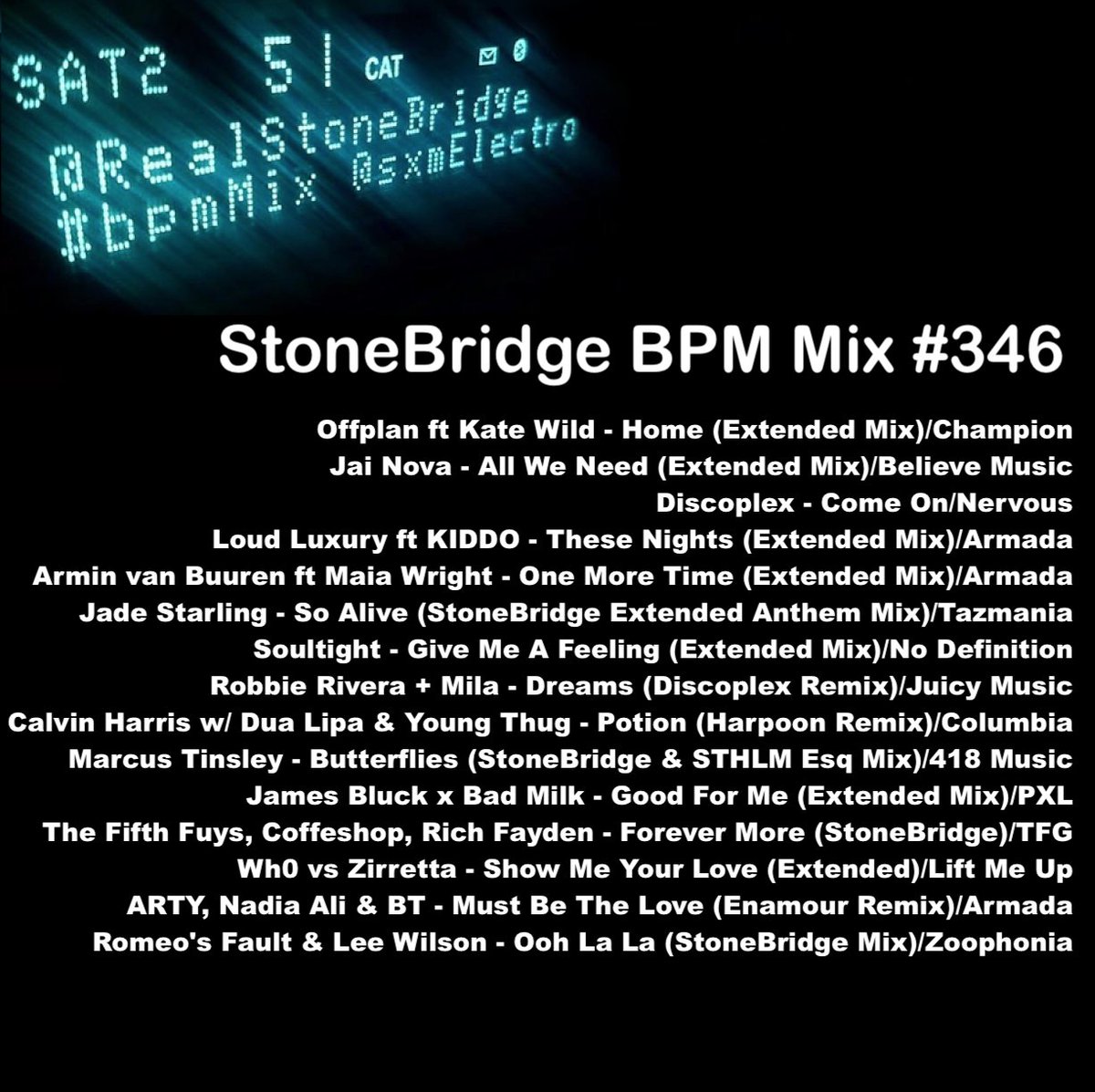 StoneBridge BPM Mix #346 is up mixcloud.com/stonebridge/34… - check it out!