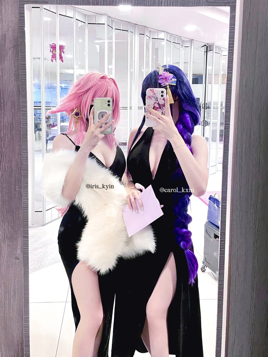 IrisTorao's tweet photo. #EiMiko in evening dress💗💜
-Inspired by @ringeko_tan https://t.co/bdy5pZ4RYM