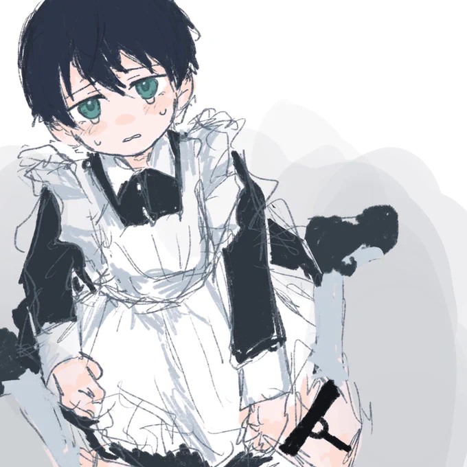 #金剛力也像 メイド服おショタ…… 