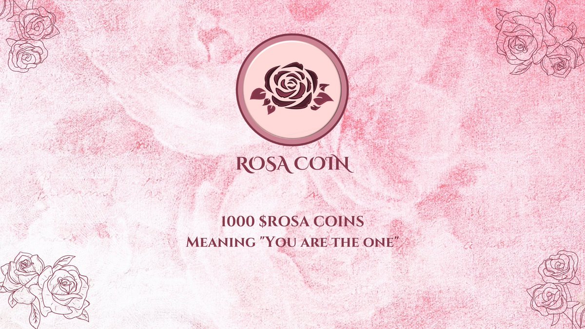 🌹$ROSA AIRDROP🌹
Are you the one that will receive 1000 $ROSA?

➡️ Follow + Retweet + Tag 3 friends

📌 Twitter: x.com/rosacoin_xyz
📌 Telegram: t.me/rosacoin_chann…

Drop Polygon Wallet ⬇️

#rosacoin #Airdrops #AirdropCrypto #cryptocurrency #cryptocurrencies #memecoin