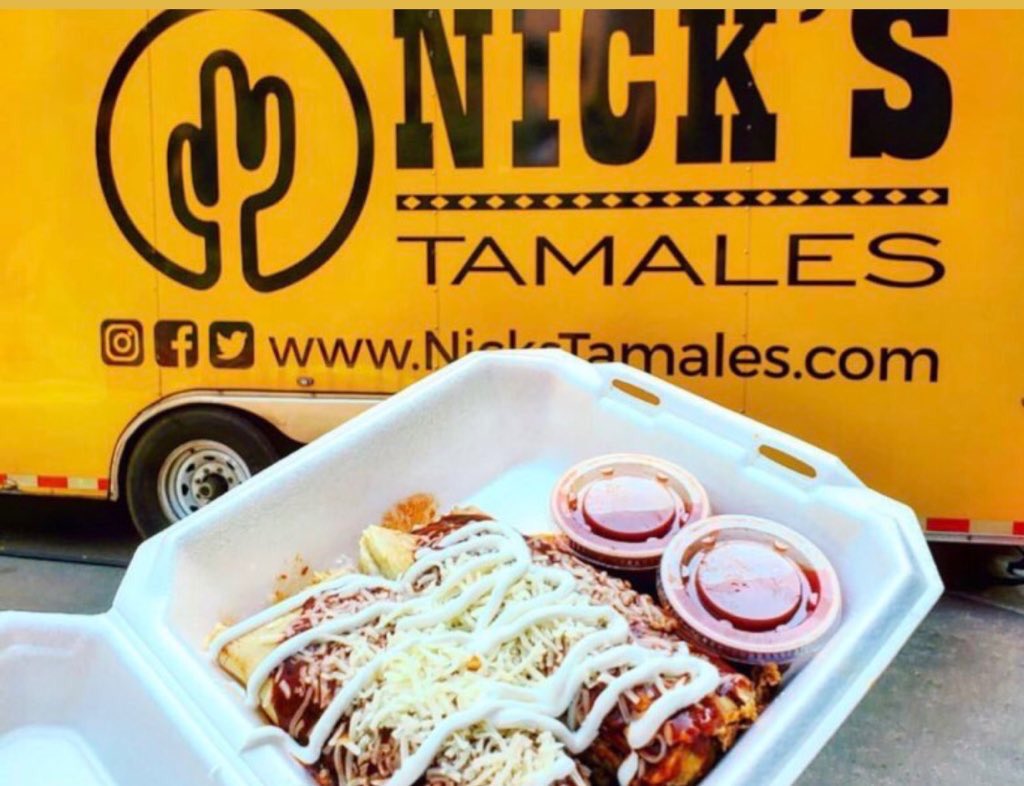 nickstamales's tweet photo. Find us at 33rd and Boulevard in Edmond starting at noon. ☀️ #nickstamales #oklahomafoodtruck #edmondok #jumbotamales #tamalefoodtruck #mexicanfoodtruck https://t.co/9tX5jQWpkB