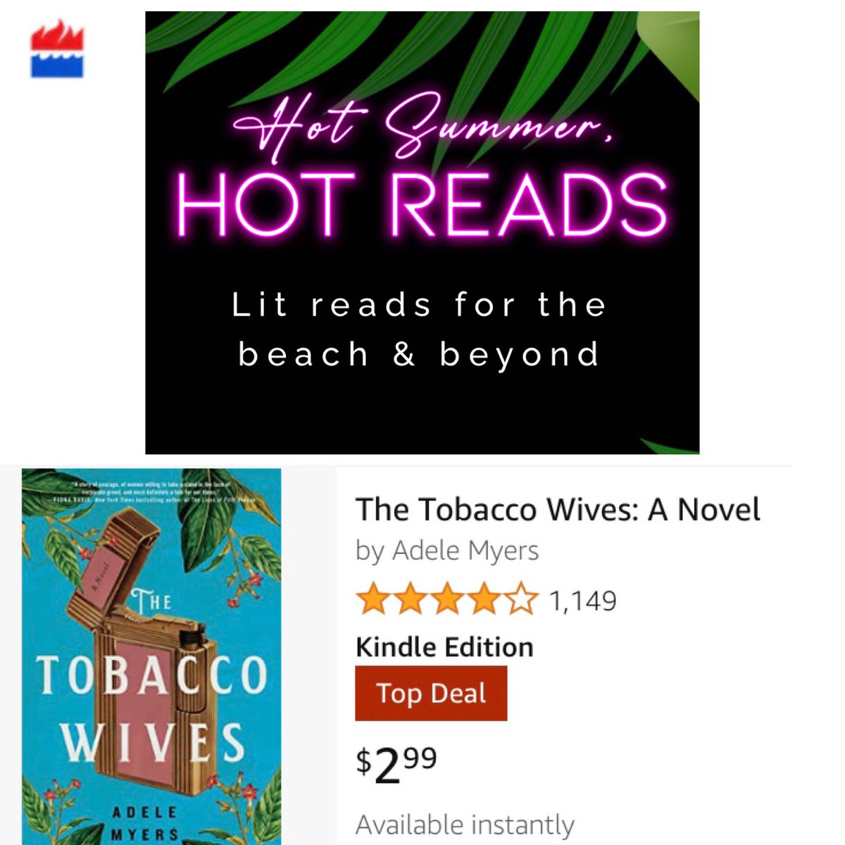 Two days only! 🍃 THE TOBACCO WIVES 🚬 ebook is on sale for $2.99.