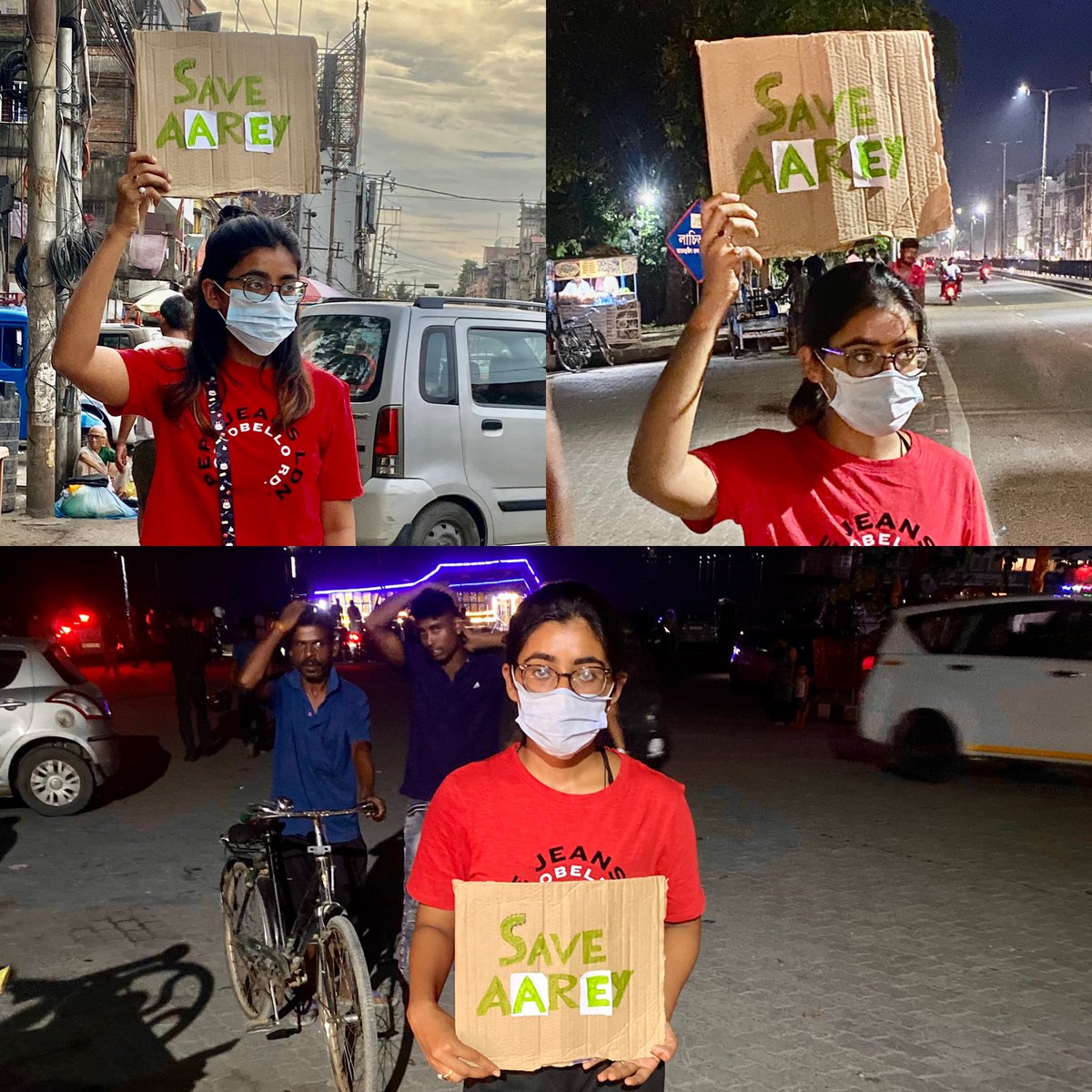 It’s not just about a forest in Mumbai , it’s about all of us , for our future and ofcourse present generation! The whole India stands in solidarity with #SaveAareyForest #DontKillMumbai #ActNow 🚨 
Strike pictures from Guwahati , Assam India 🇮🇳