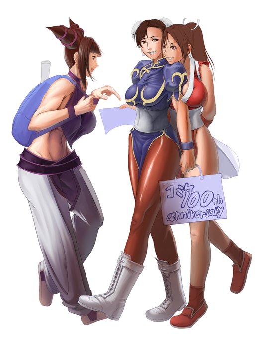 エロくもなく、ふたなりでもない一般向けのイラストを。コミケが100回記念ということで描いています。
何かのグッズにしてコミケに出したいけど何が良いかな? 