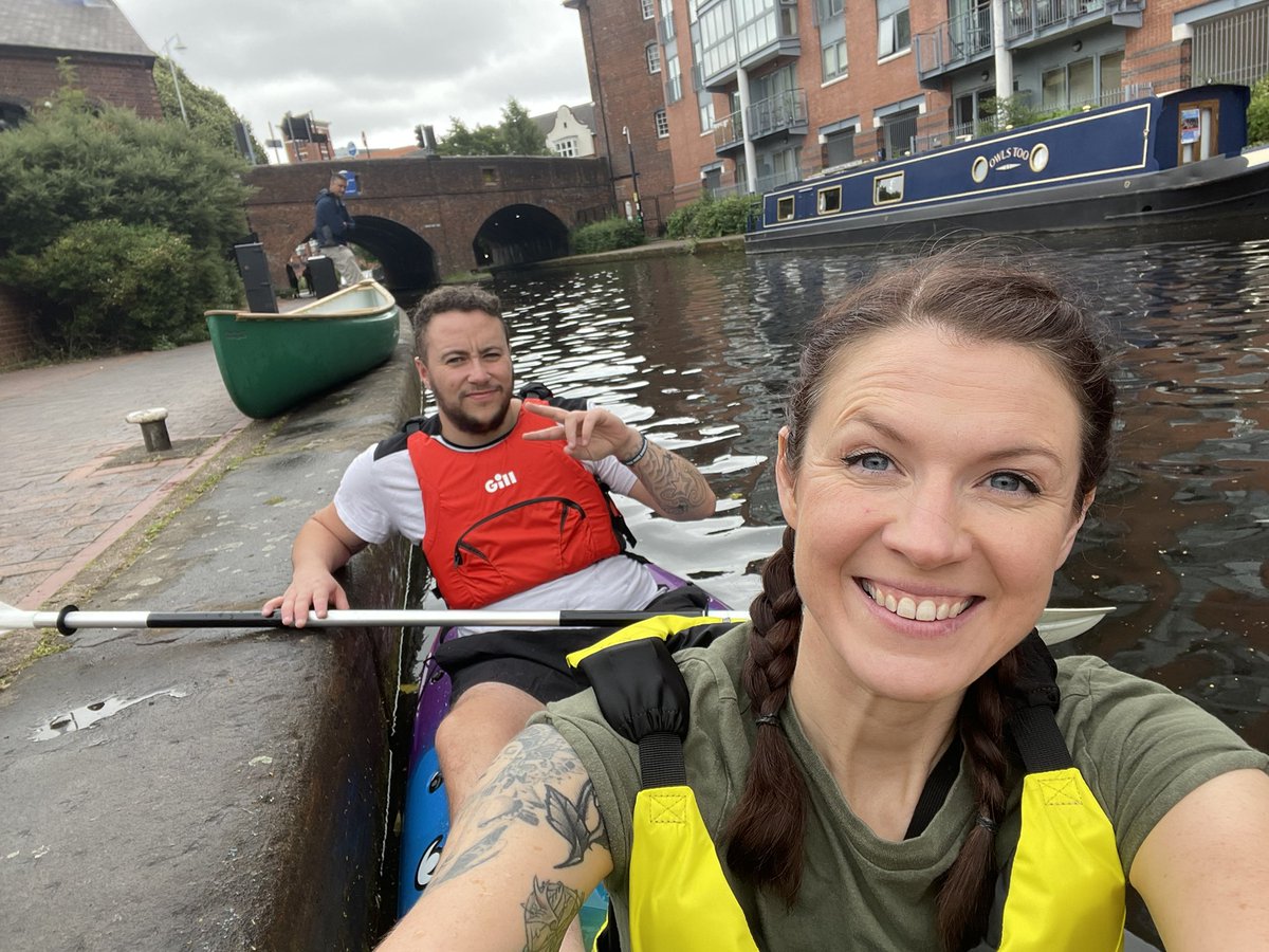 Sunday funday with my love @ccarmichael_83 😍 An amazing experience @BhamRoundhouse doing paddle with pride through @PrideHouseBham @Wolveslgbt  
#transman #lgbtqcouple #futurewife #theblakes #gchealth #wlgbt