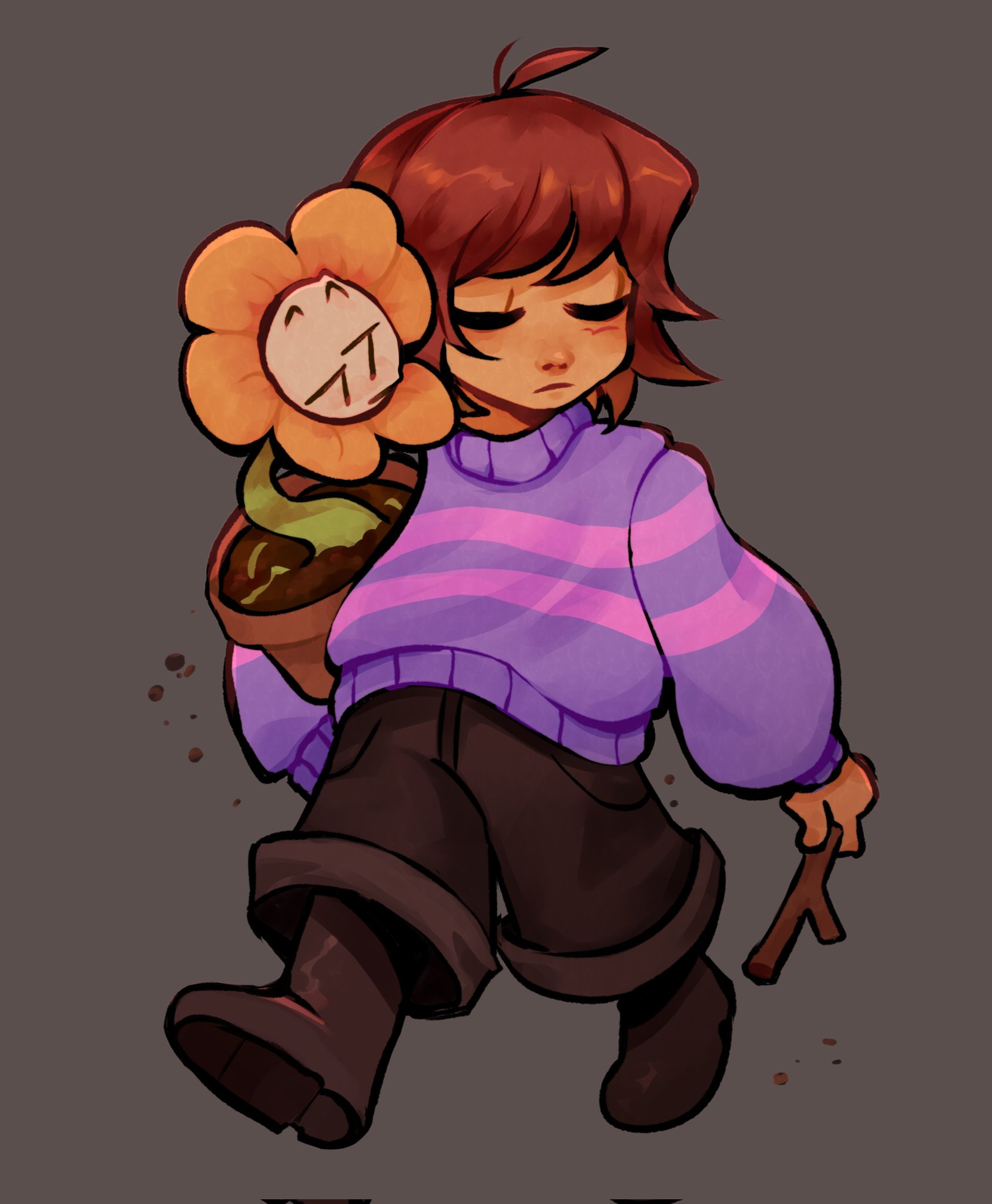 Darmicy on X: frisk art to make up for not being in the undertale